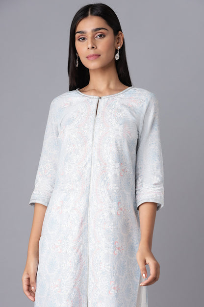 Light Blue Printed kurta