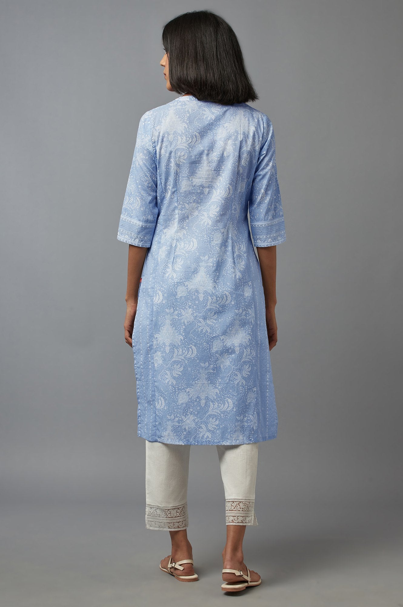 Skyway Blue Printed kurta