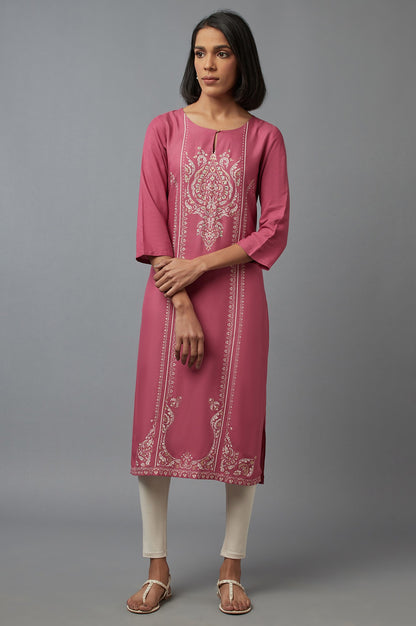 Pink Sequin kurta