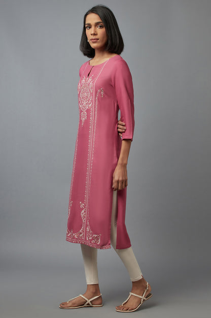 Pink Sequin kurta