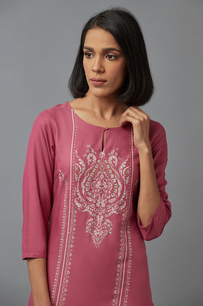 Pink Sequin kurta