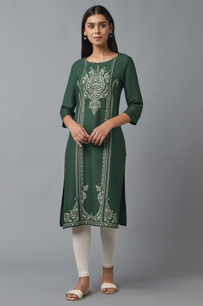 Green Sequin kurta