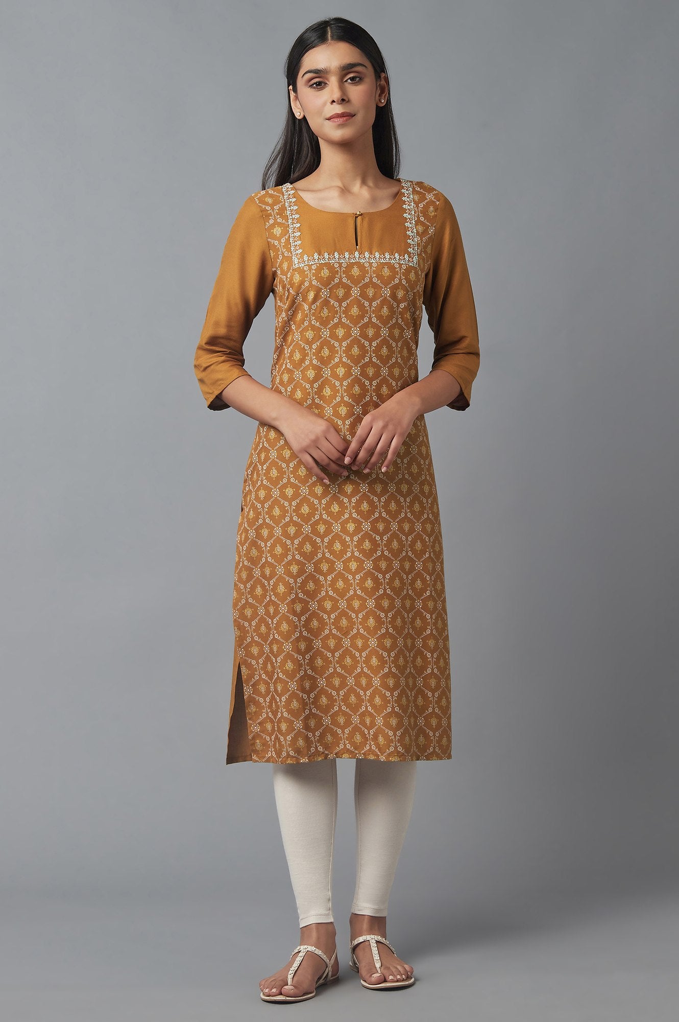 Gold Embroidered kurta