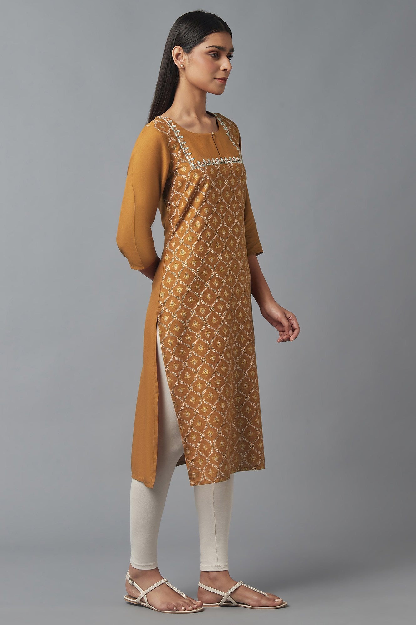 Gold Embroidered kurta