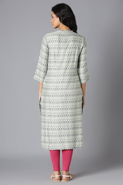 Pistachio Green Printed kurta