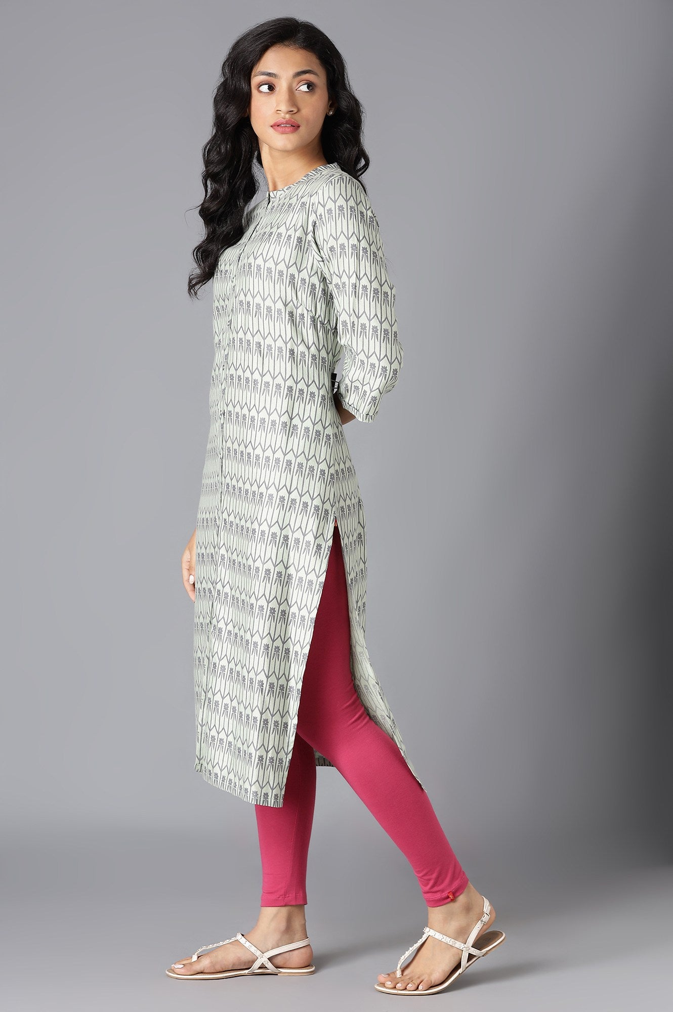 Pistachio Green Printed kurta