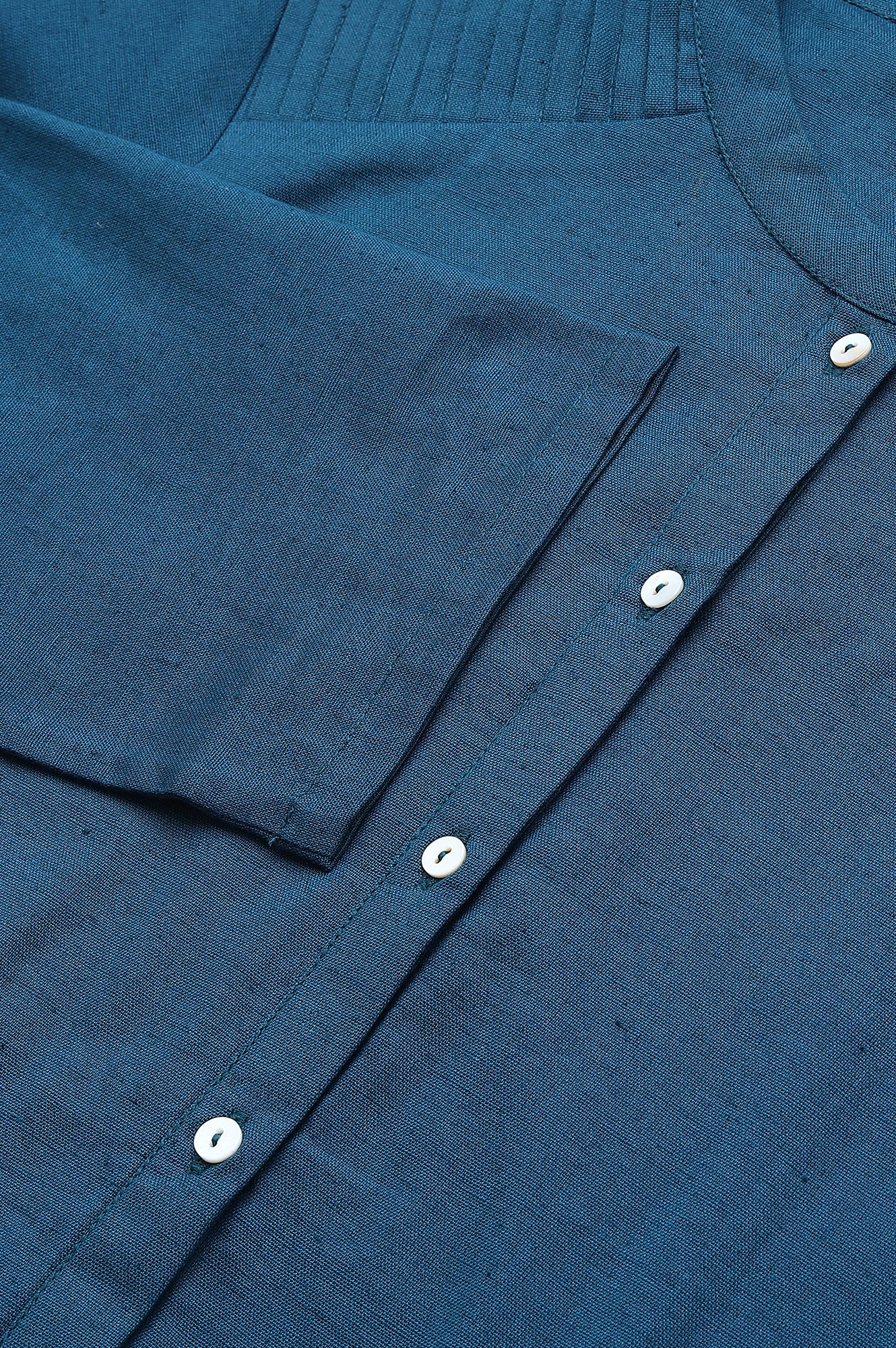 Blue Half Placket Shirt kurta