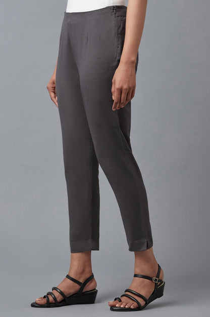Charcoal Grey Slim Pants - wforwoman
