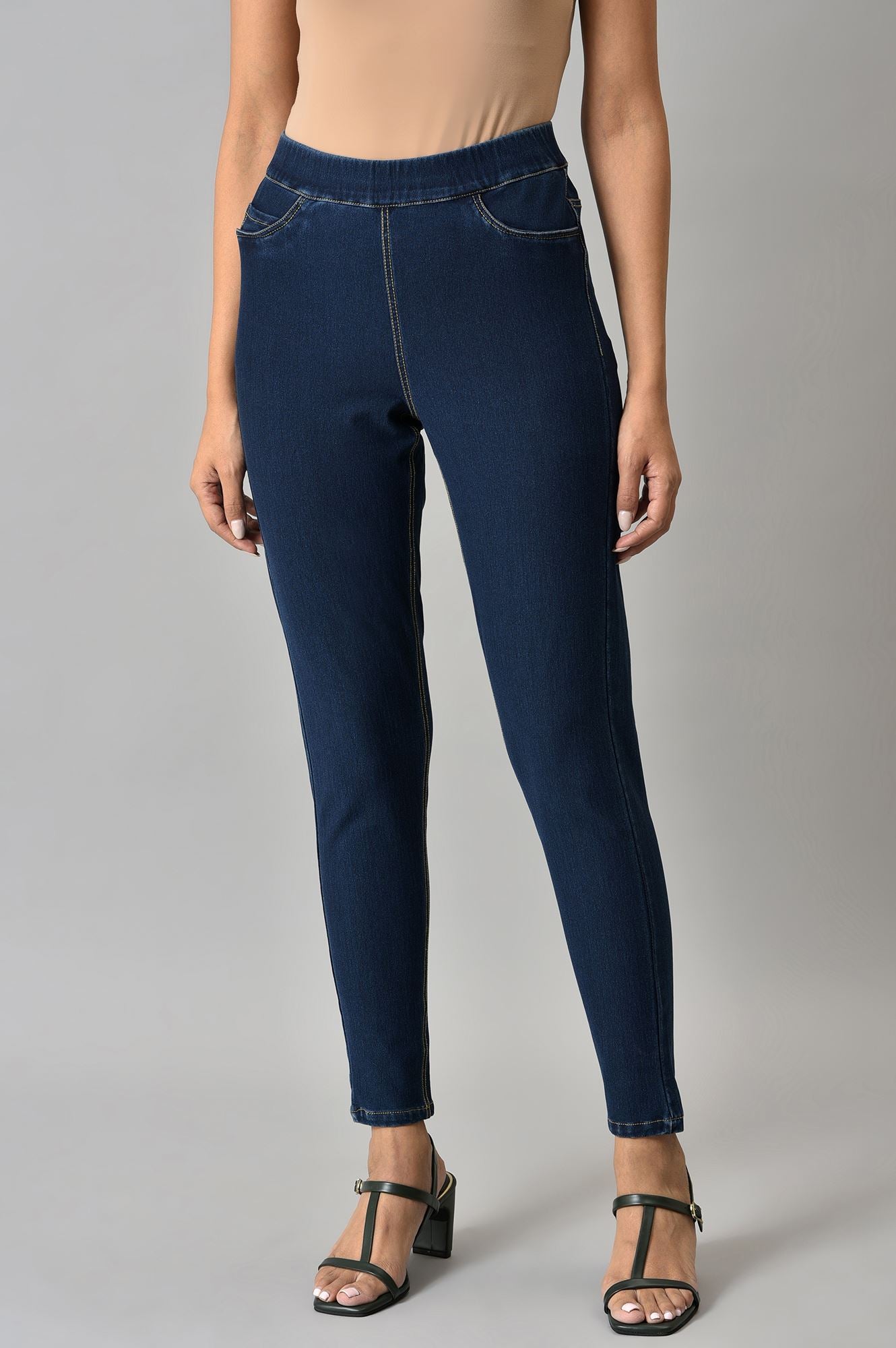 Navy Blue Denim Jeggings