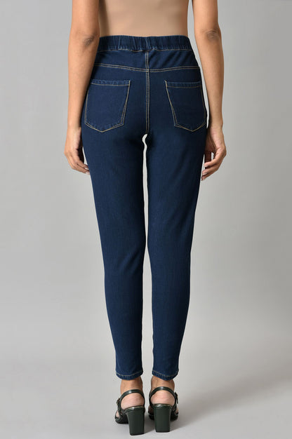 Navy Blue Denim Jeggings