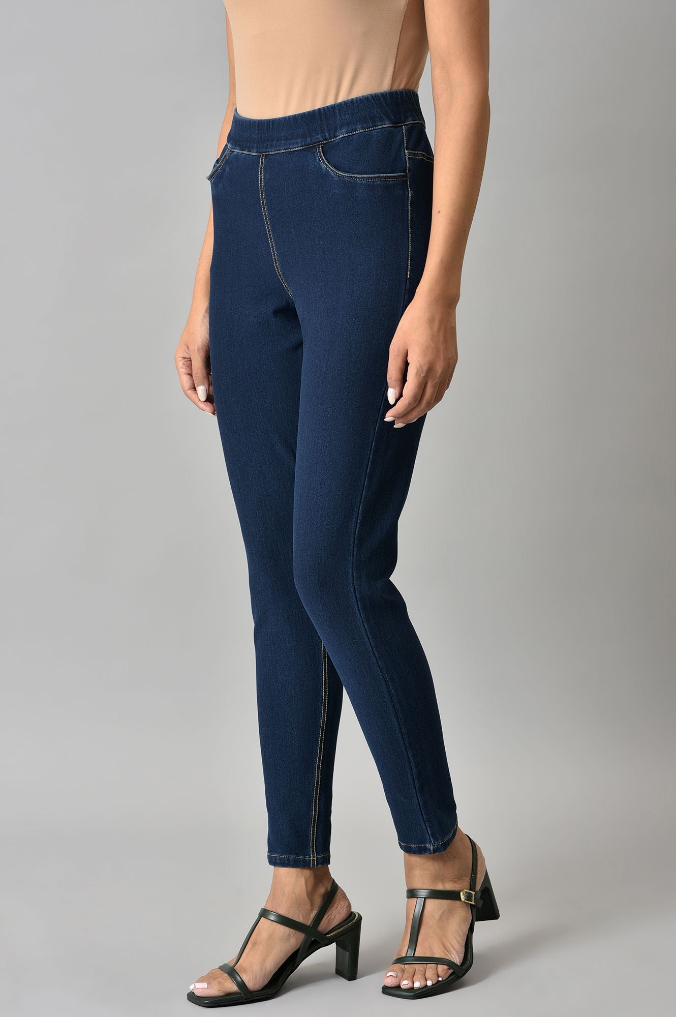 Navy Blue Denim Jeggings