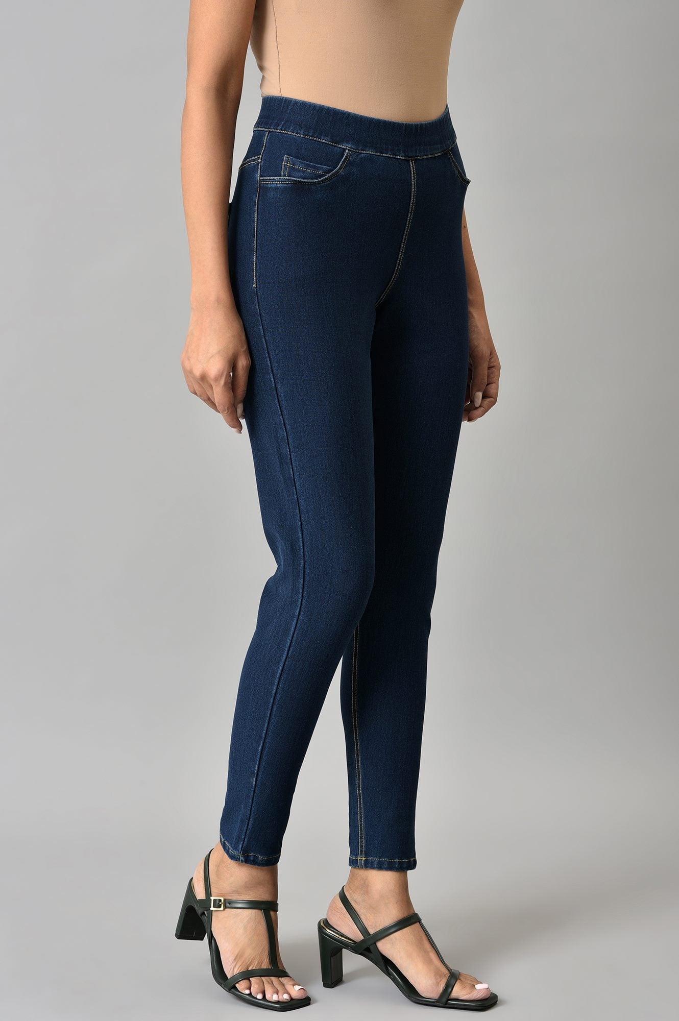 Navy Blue Denim Jeggings