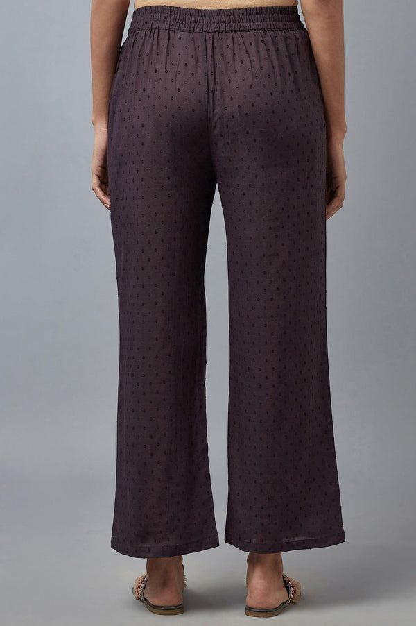 Dark Brown Fully Elastication Parallel Pants