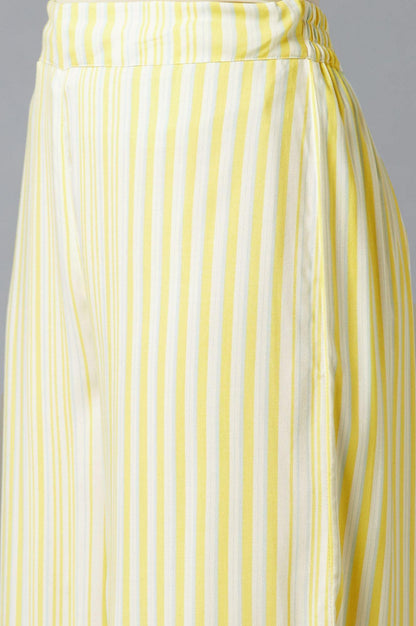 Yellow Solid Parallel Pants - wforwoman