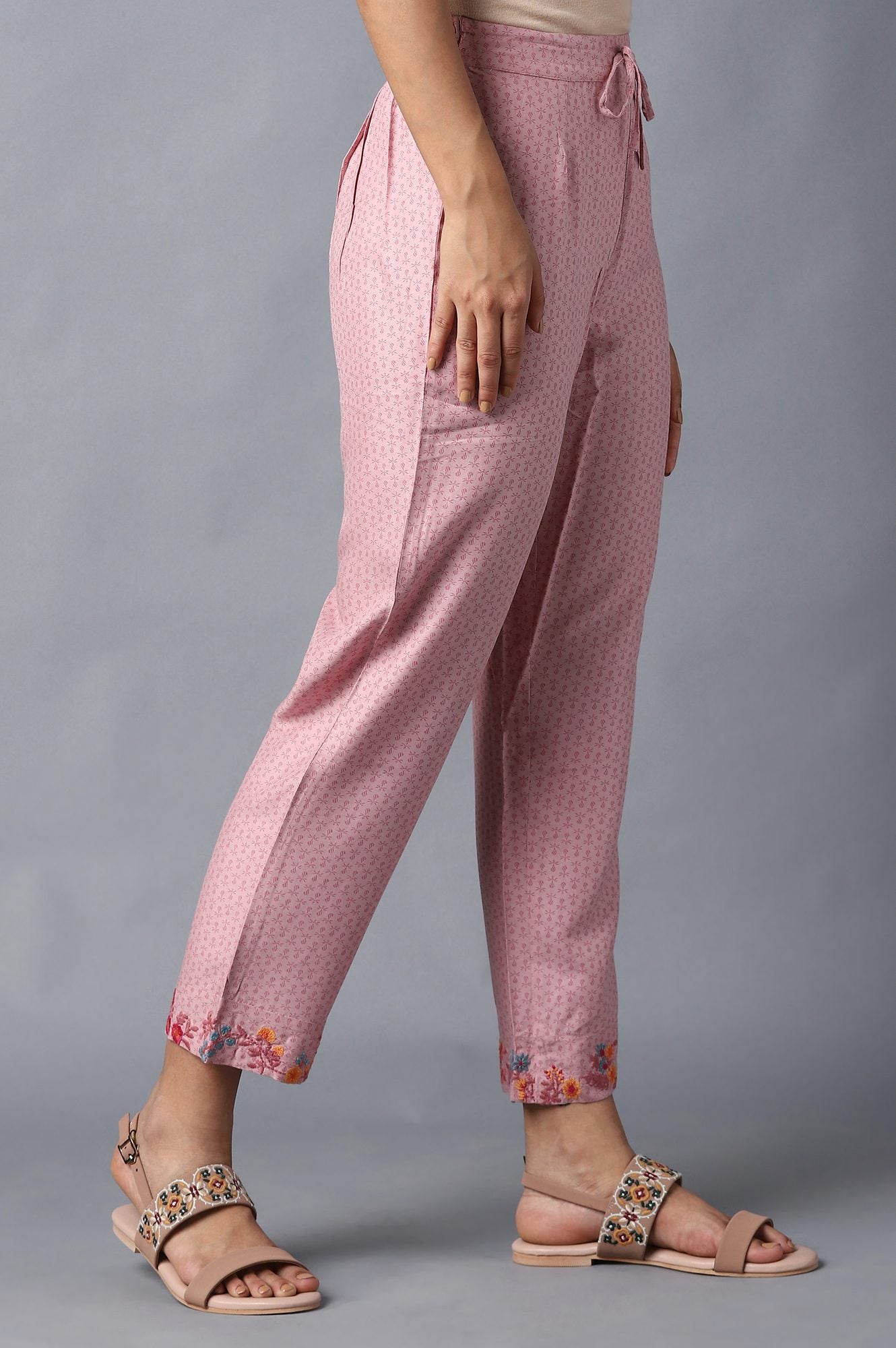 Nectar Pink Floral Printed Straight Pants