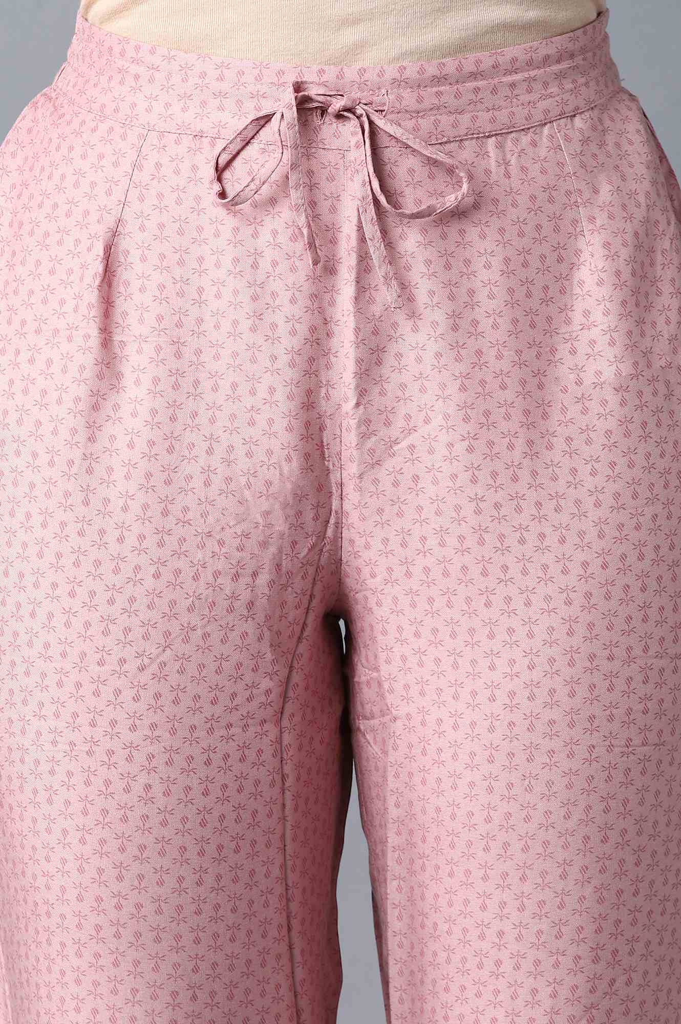 Nectar Pink Floral Printed Straight Pants