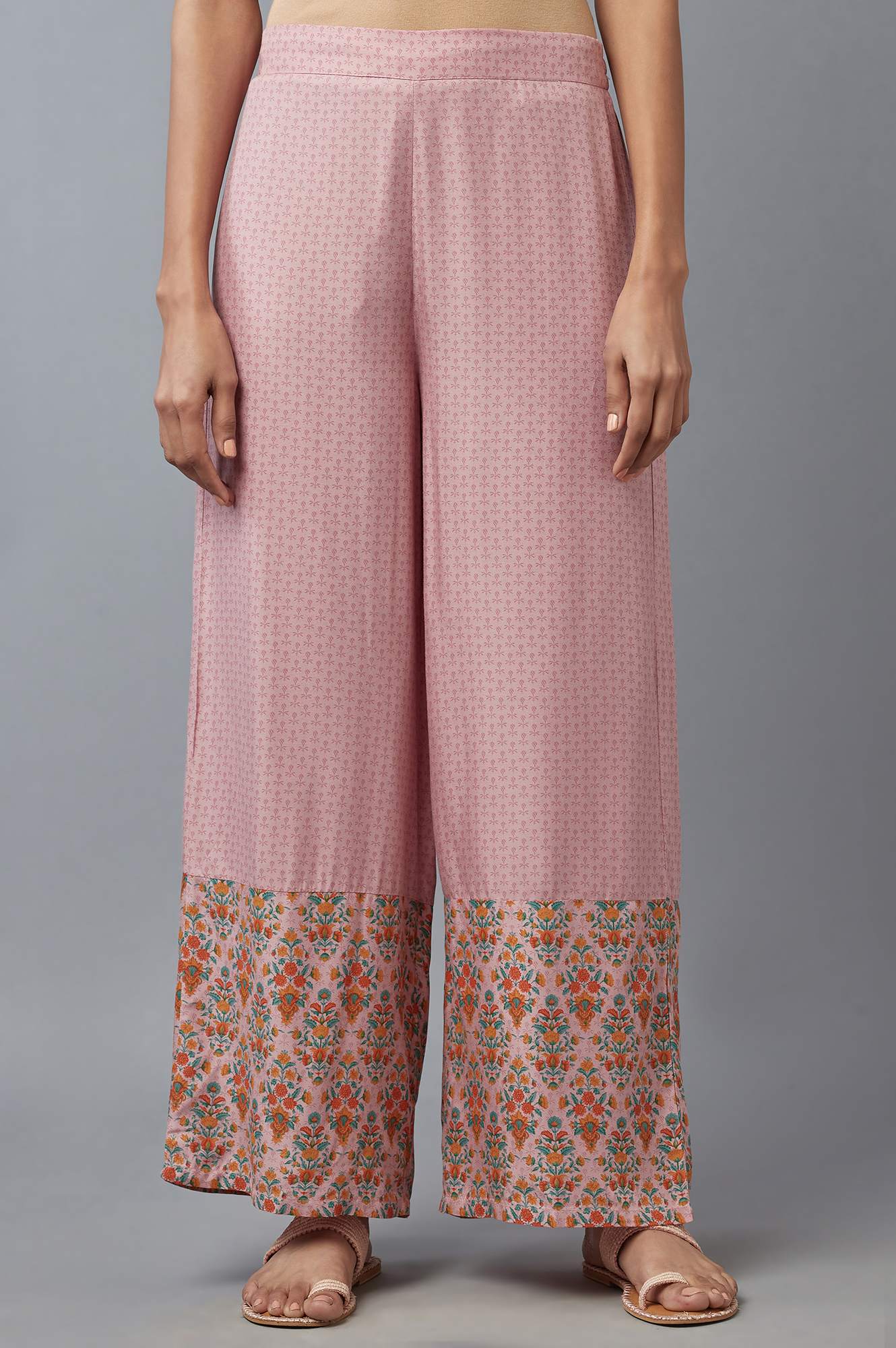 Nectar Pink Floral Printed Parallel Pants