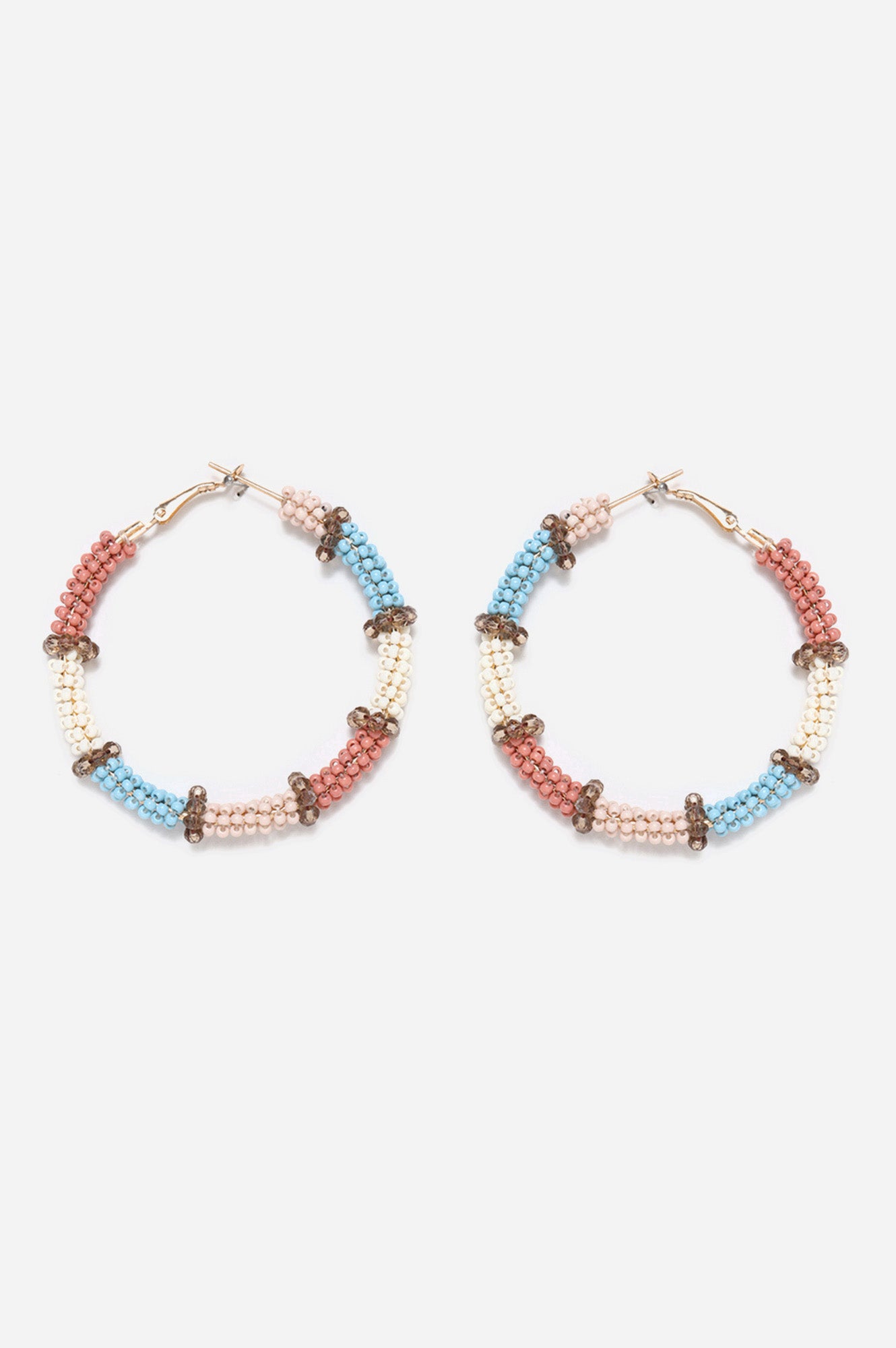 Mulitcoloured Handcrafted Hoop Earrings