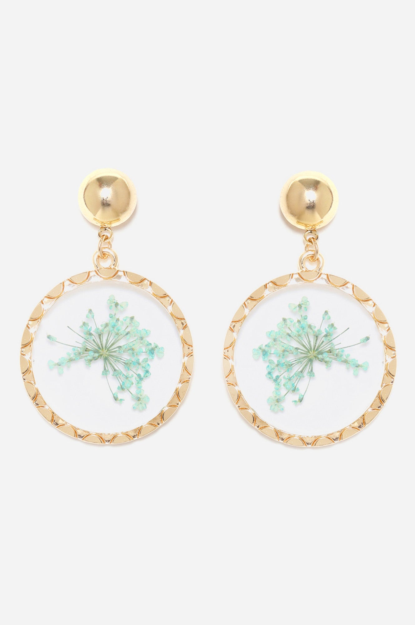 Blue Spring Flower Summer Drop Earrings