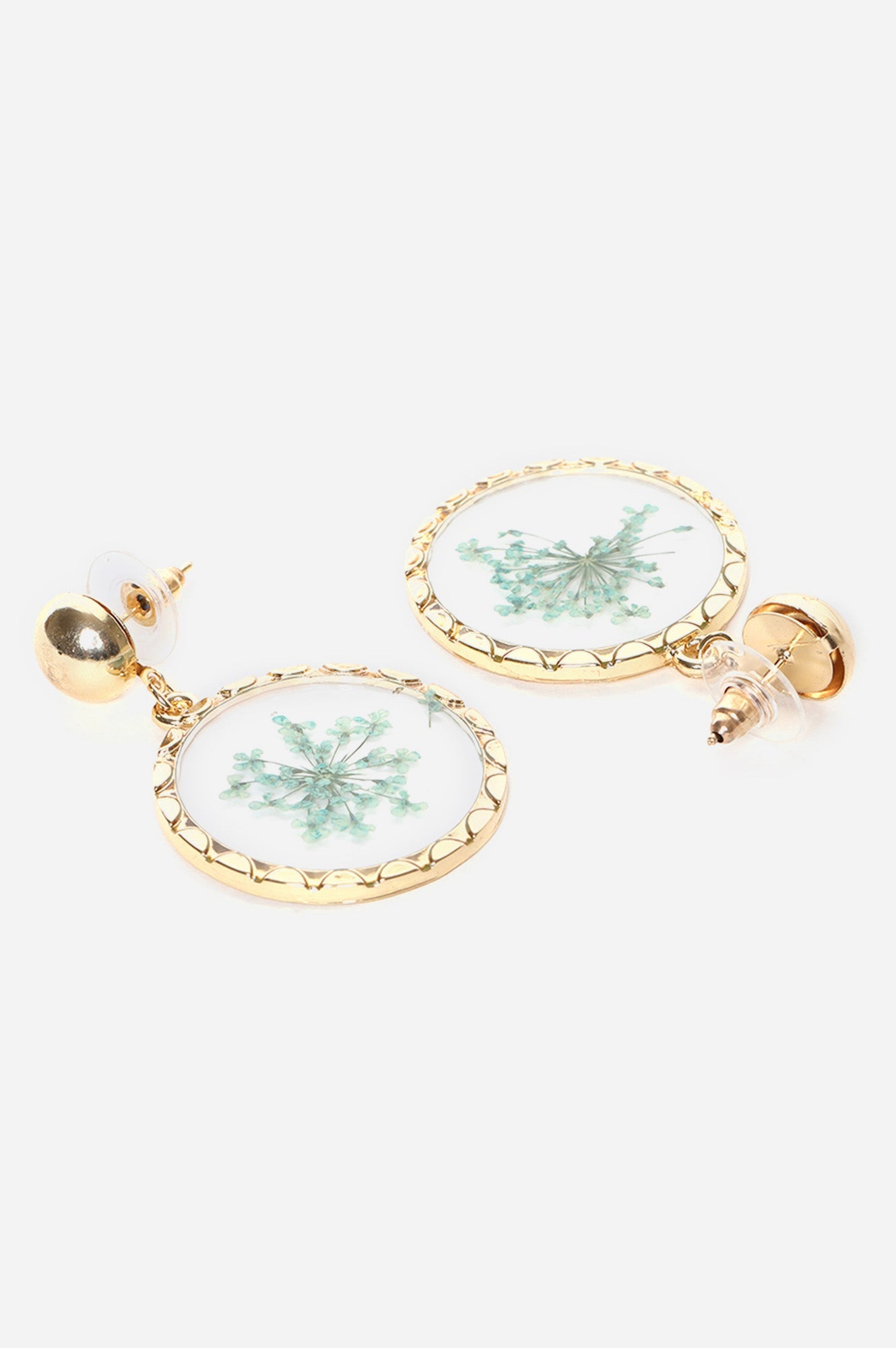 Blue Spring Flower Summer Drop Earrings