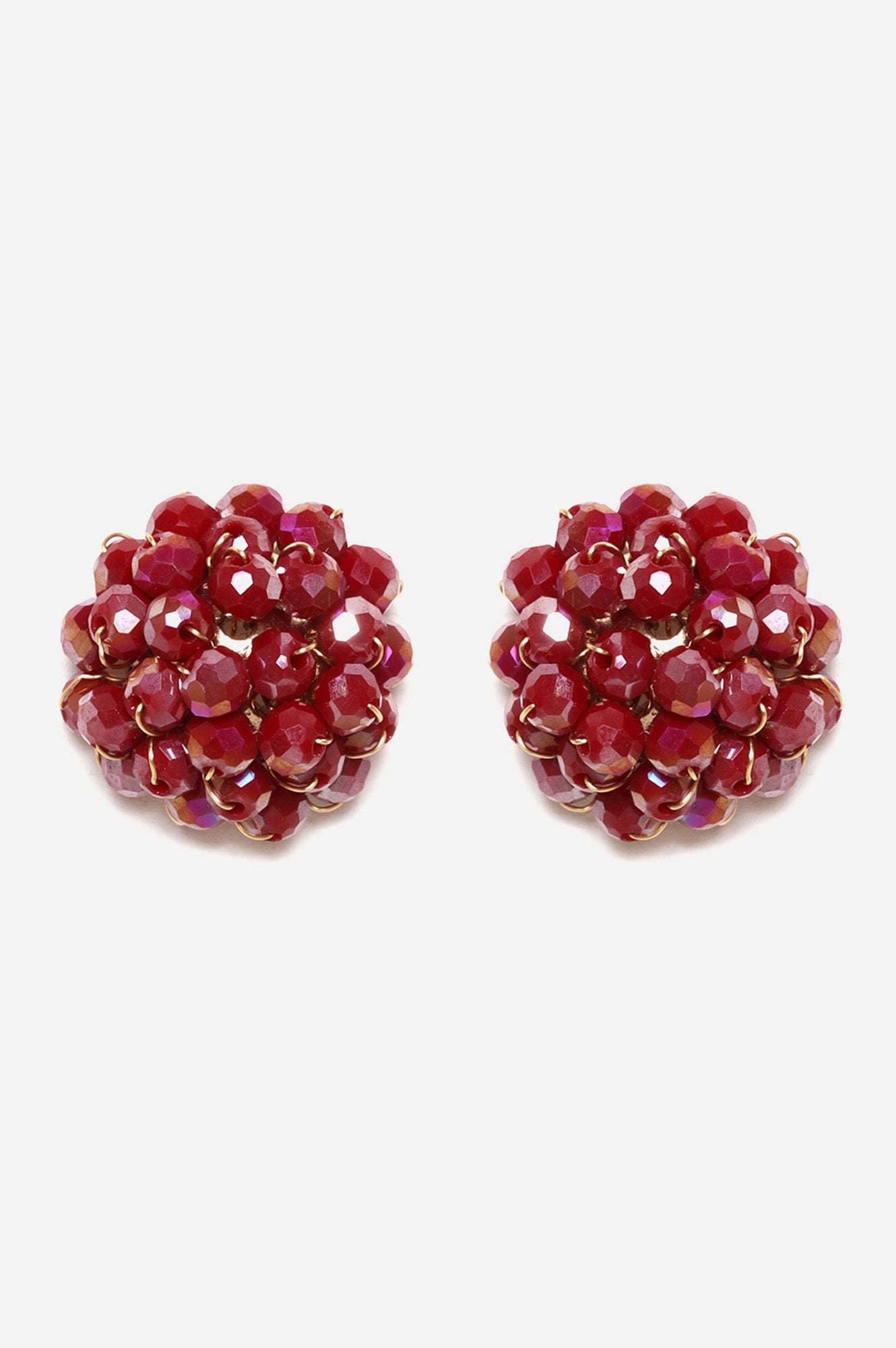 Combo Stud Set- Ruby Red Crystal Stud with 2 Eaveryday wear Stud