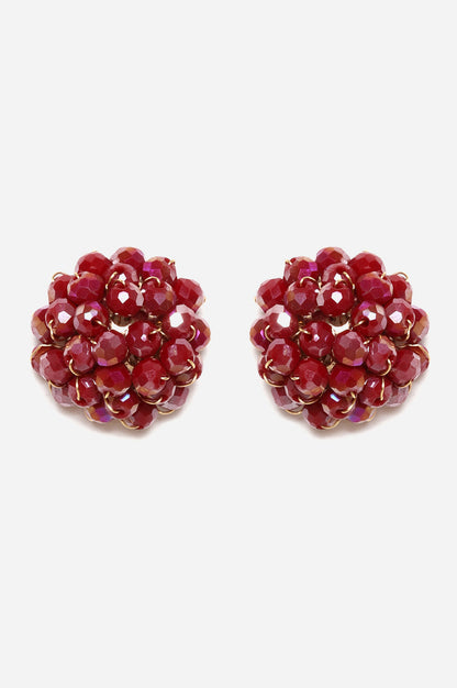 Combo Stud Set- Ruby Red Crystal Stud with 2 Eaveryday wear Stud