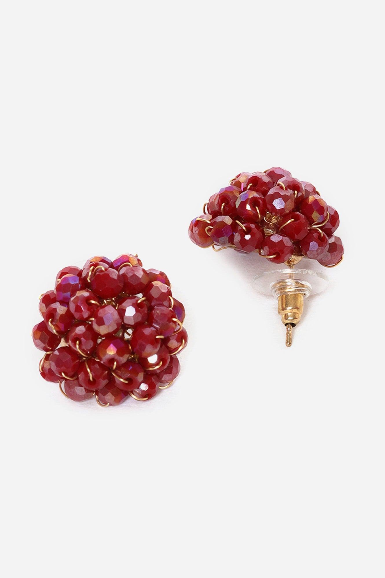 Combo Stud Set- Ruby Red Crystal Stud with 2 Eaveryday wear Stud