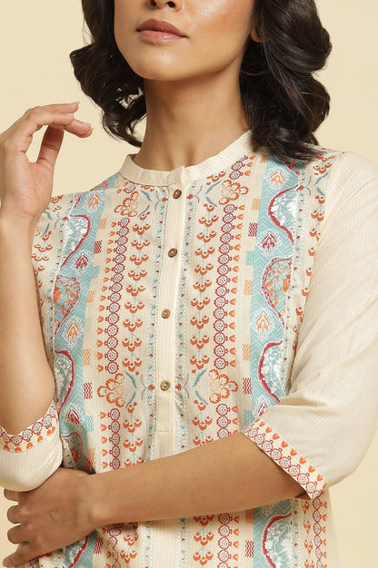 Multi-Coloured Kurta &amp; Parallel Pants Set - wforwoman