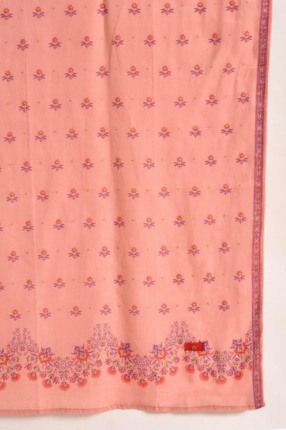 Pink Printed A-Line Kurta, Pants And Dupatta Set - wforwoman