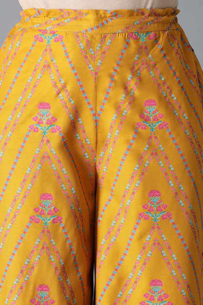 Yellow Embroidered kurta And Parallel Pants Set - wforwoman