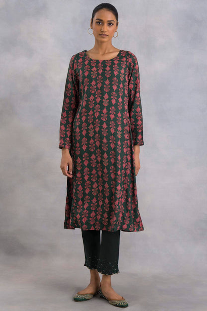 Emerald Green Booti Printed kurta