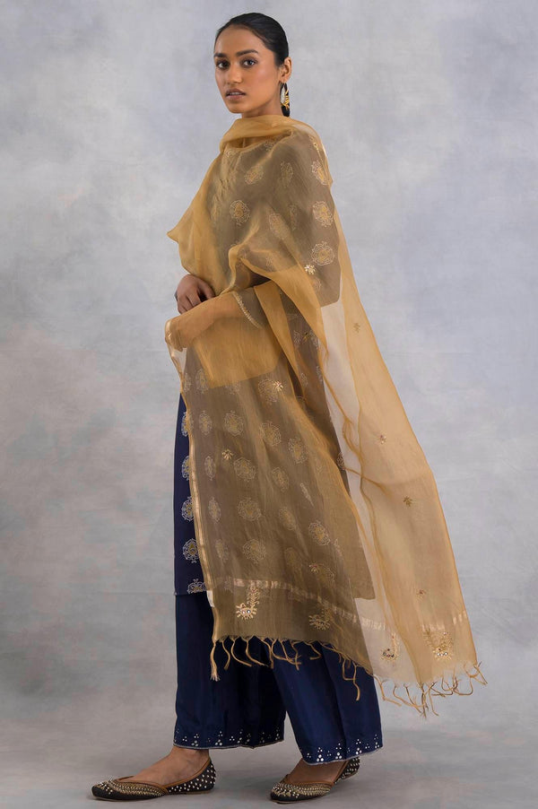 Light Yellow Solid Silk Organza Drape