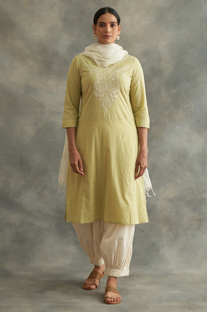 Pastel Green Chikankari kurta