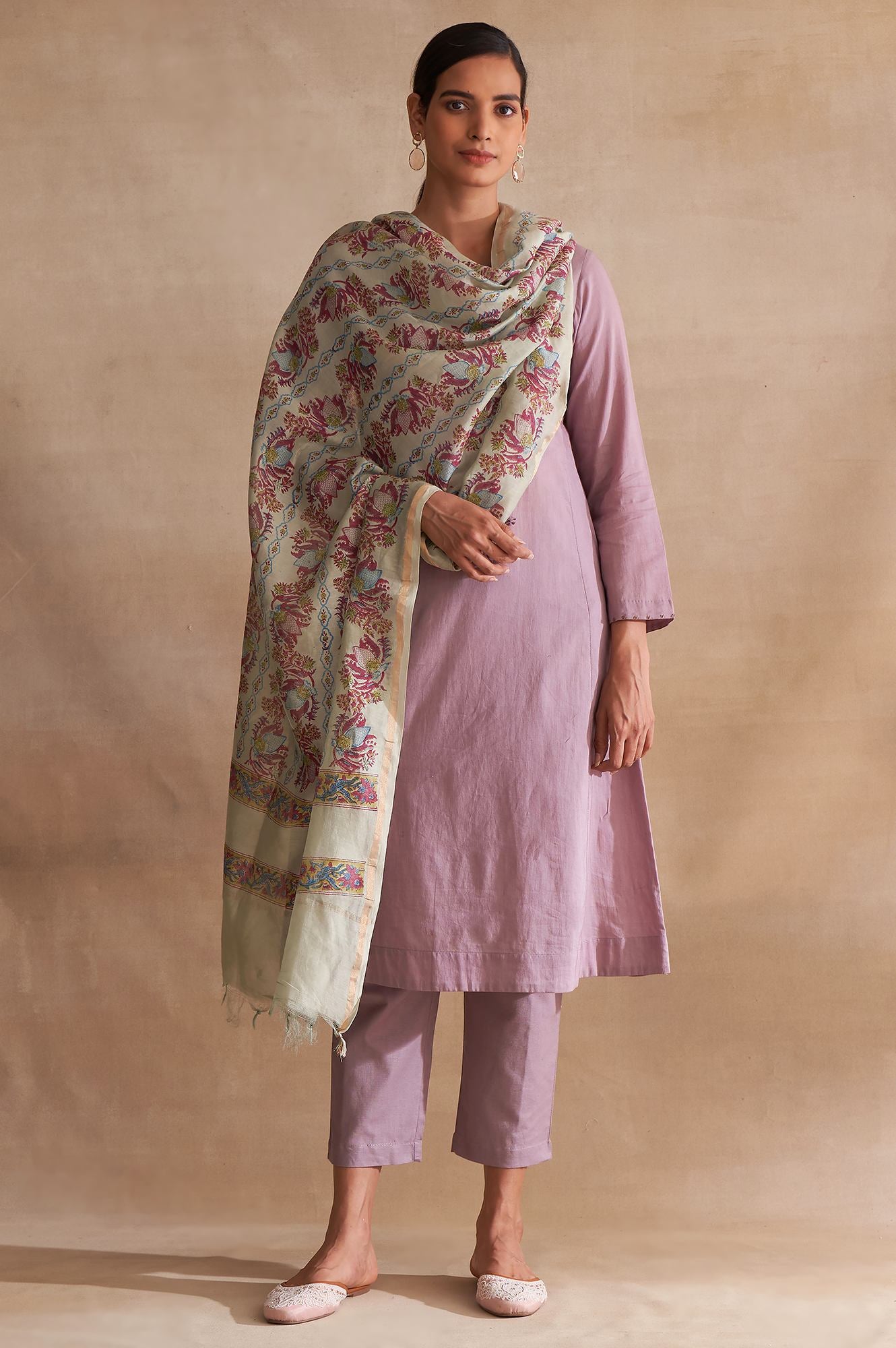 Folksong By W Lilac Embroidered kurta