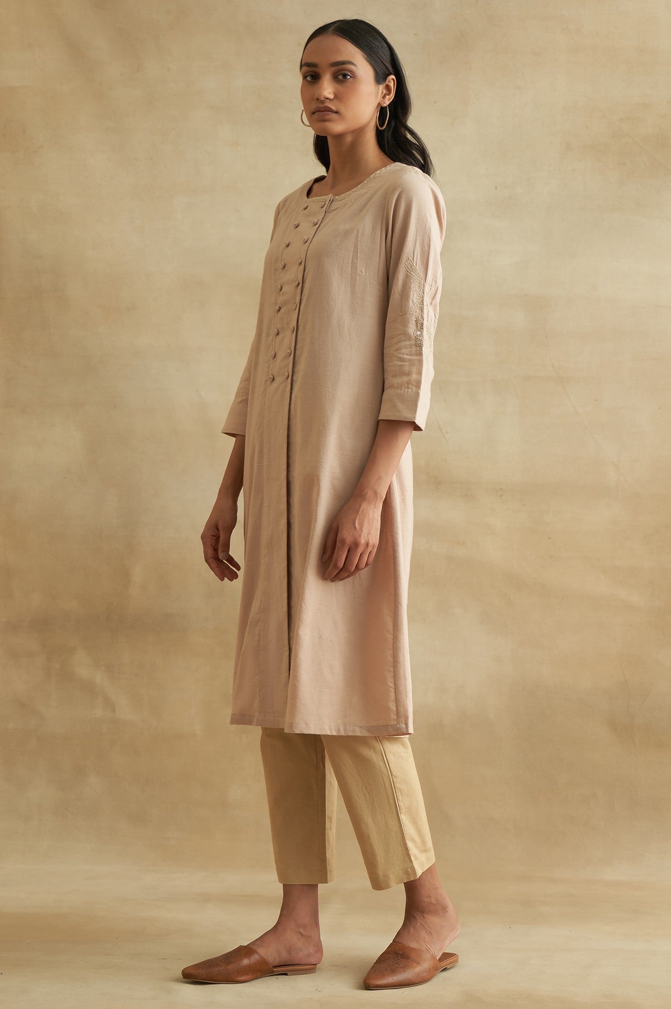 Dusty Pink Chikankari kurta