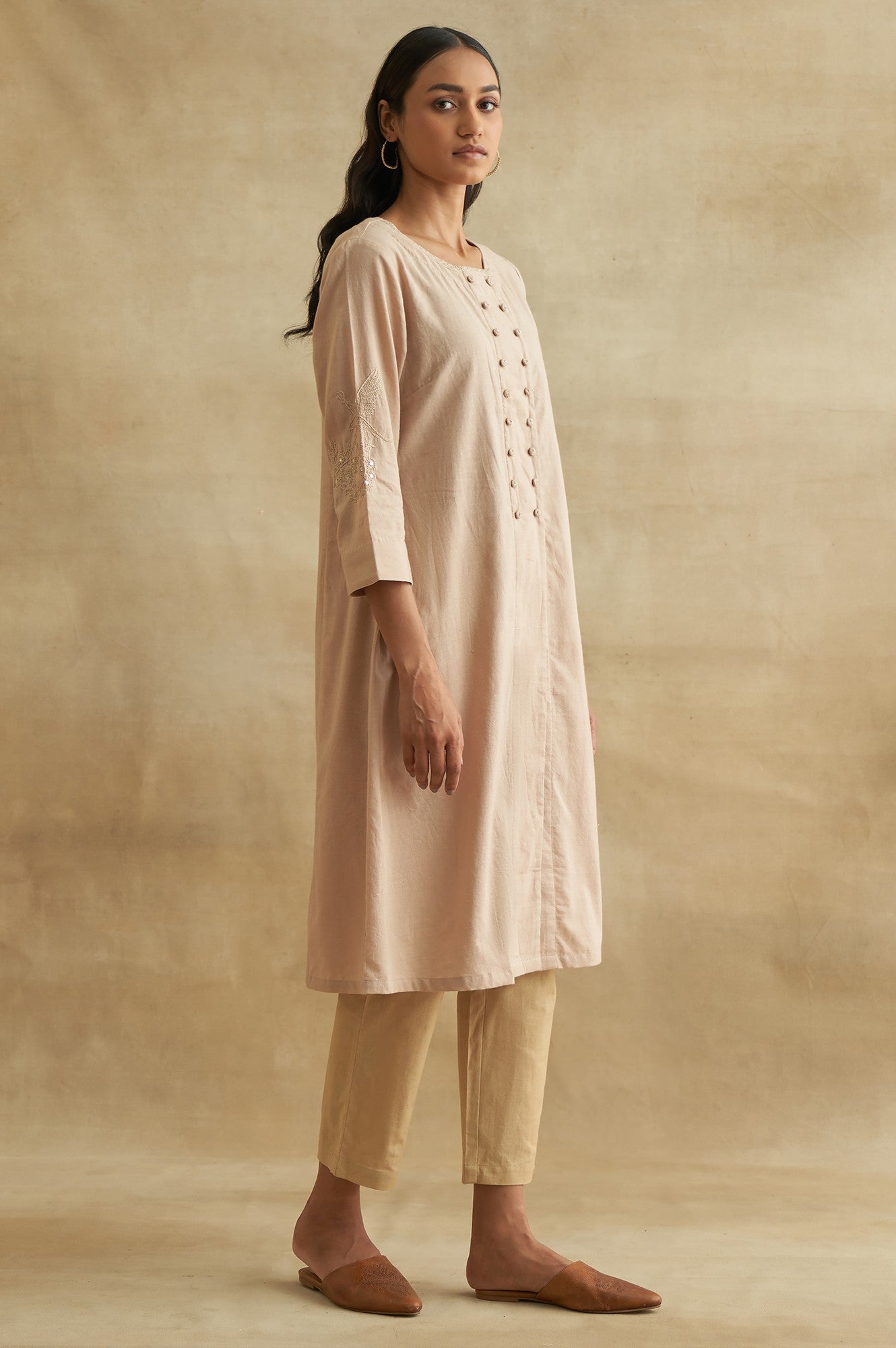 Dusty Pink Chikankari kurta