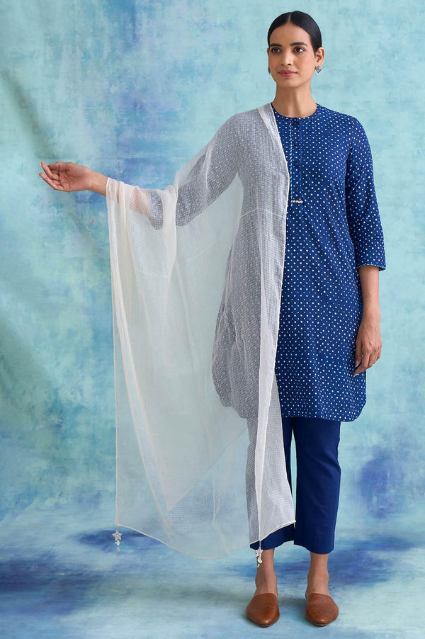 Folksong By W Ecru Solid Kota Drape