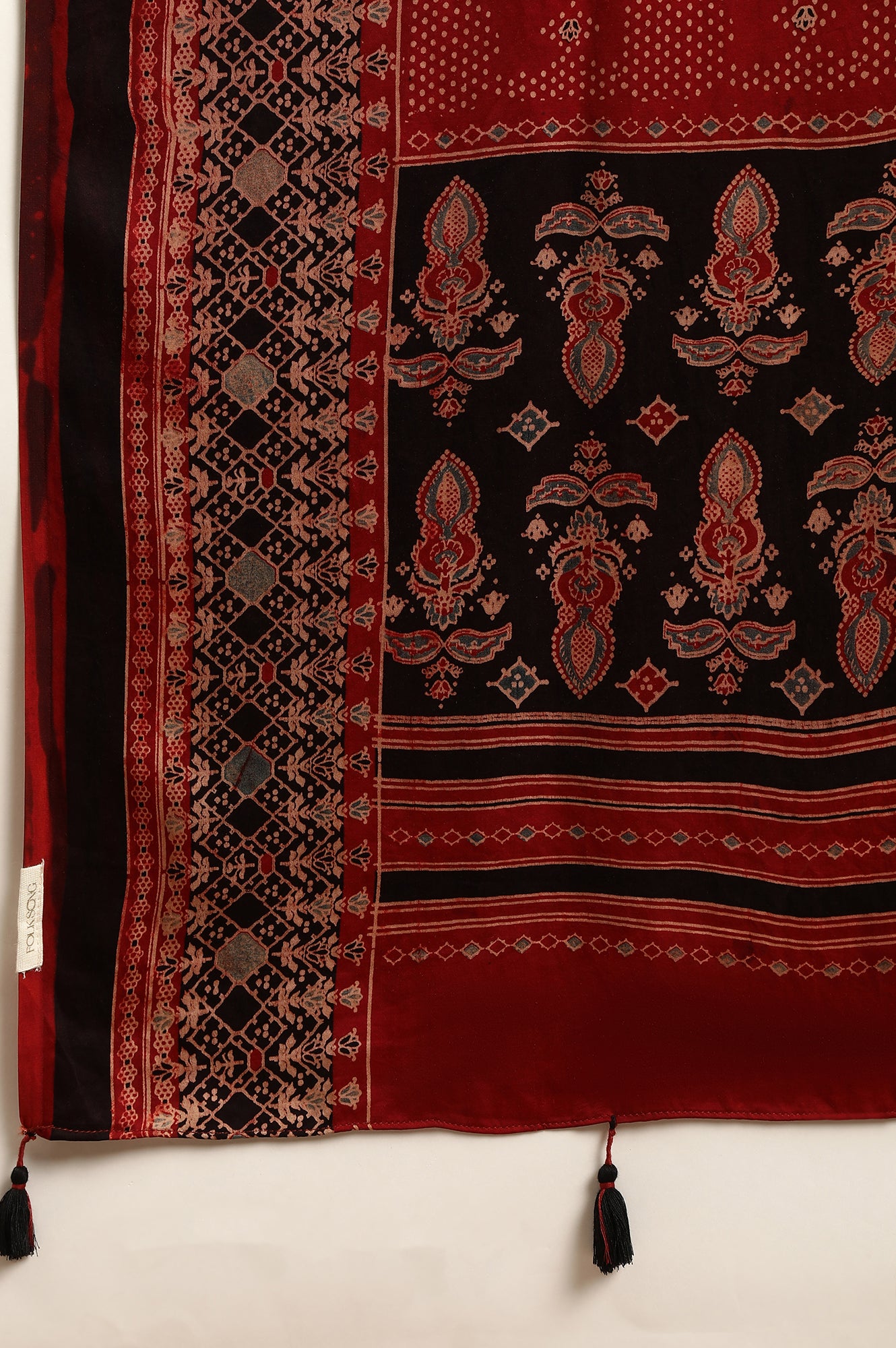 Designer Gajji Satin Ajrak Dupatta
