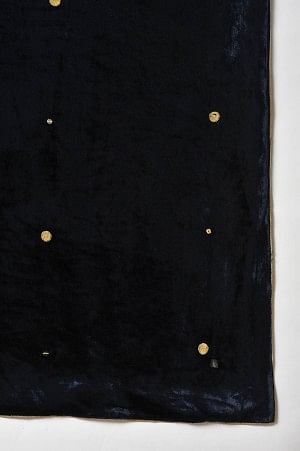 Wine Velvet Embroidered Doshala Shawl