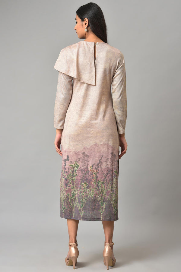 Pink Front Cascade Western Dress