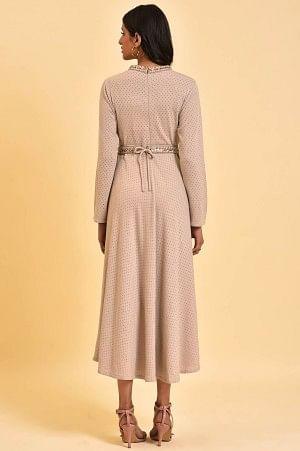 Grey Mock Layered Plus Size Embellished Dress - wforwoman