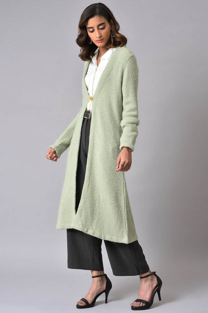 Green Winter Women Cardigan