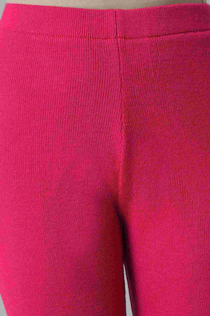 Pink Acrylic Winter Leggings