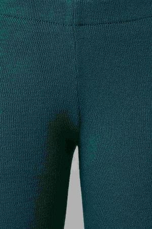 Green Acrylic Winter Leggings