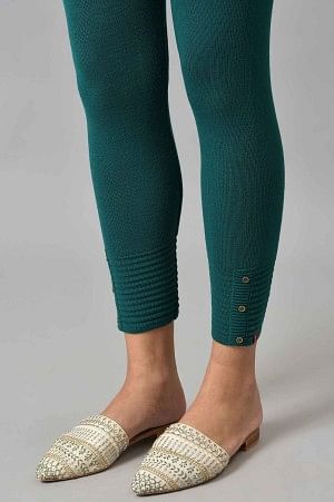 Green Acrylic Winter Leggings