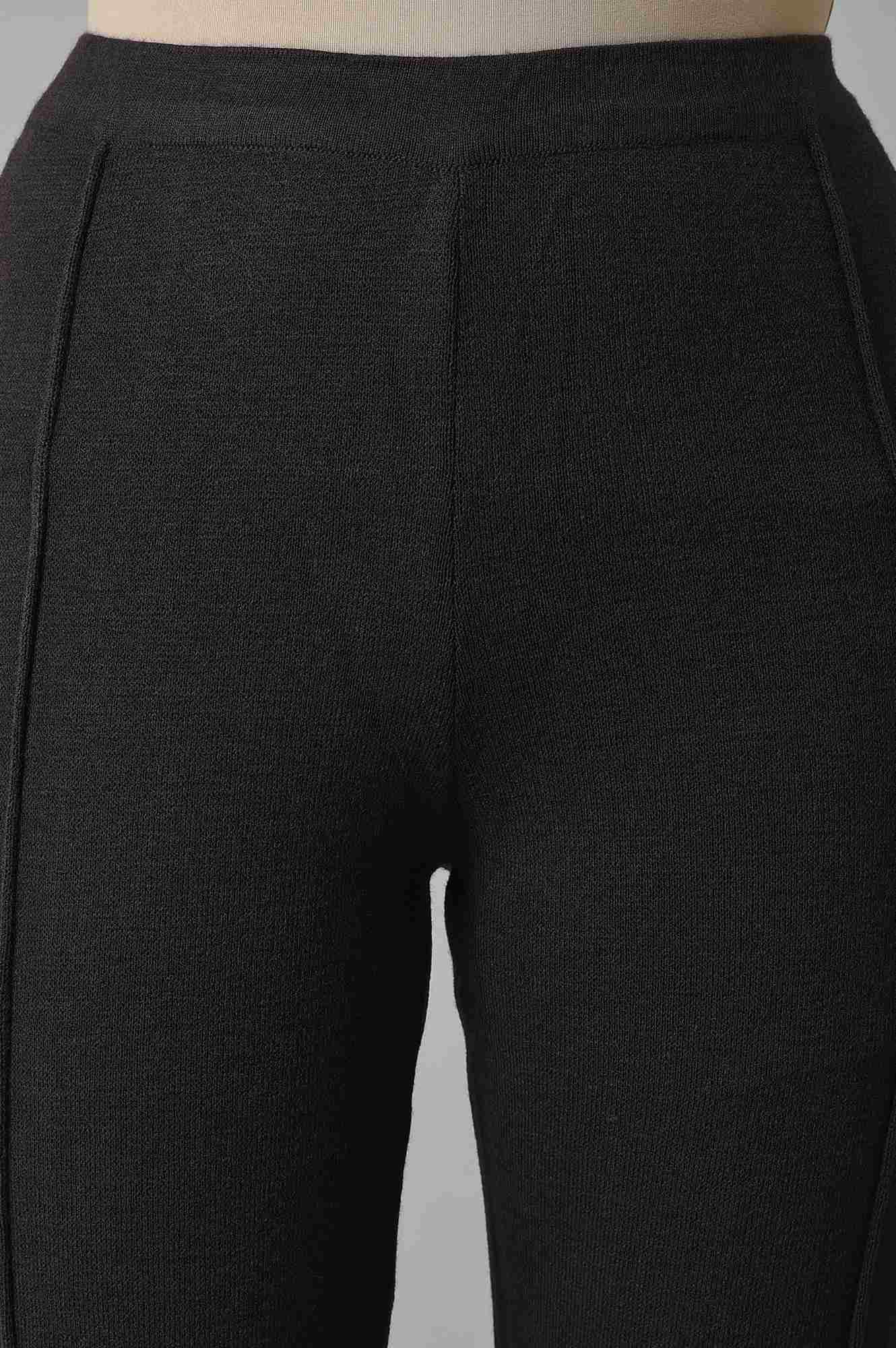 Dark Brown Knitted Winter Tights S - Main Image