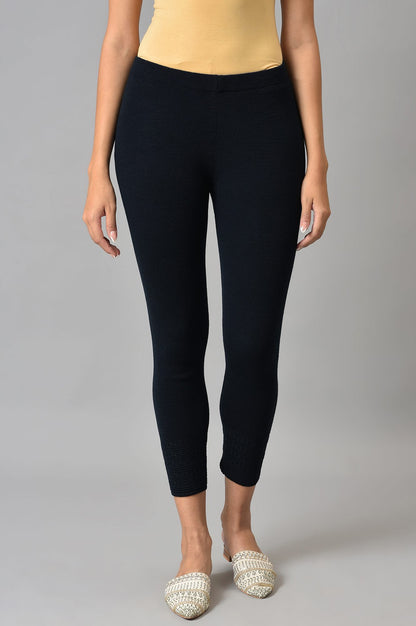 Deep Navy Winter Leggings