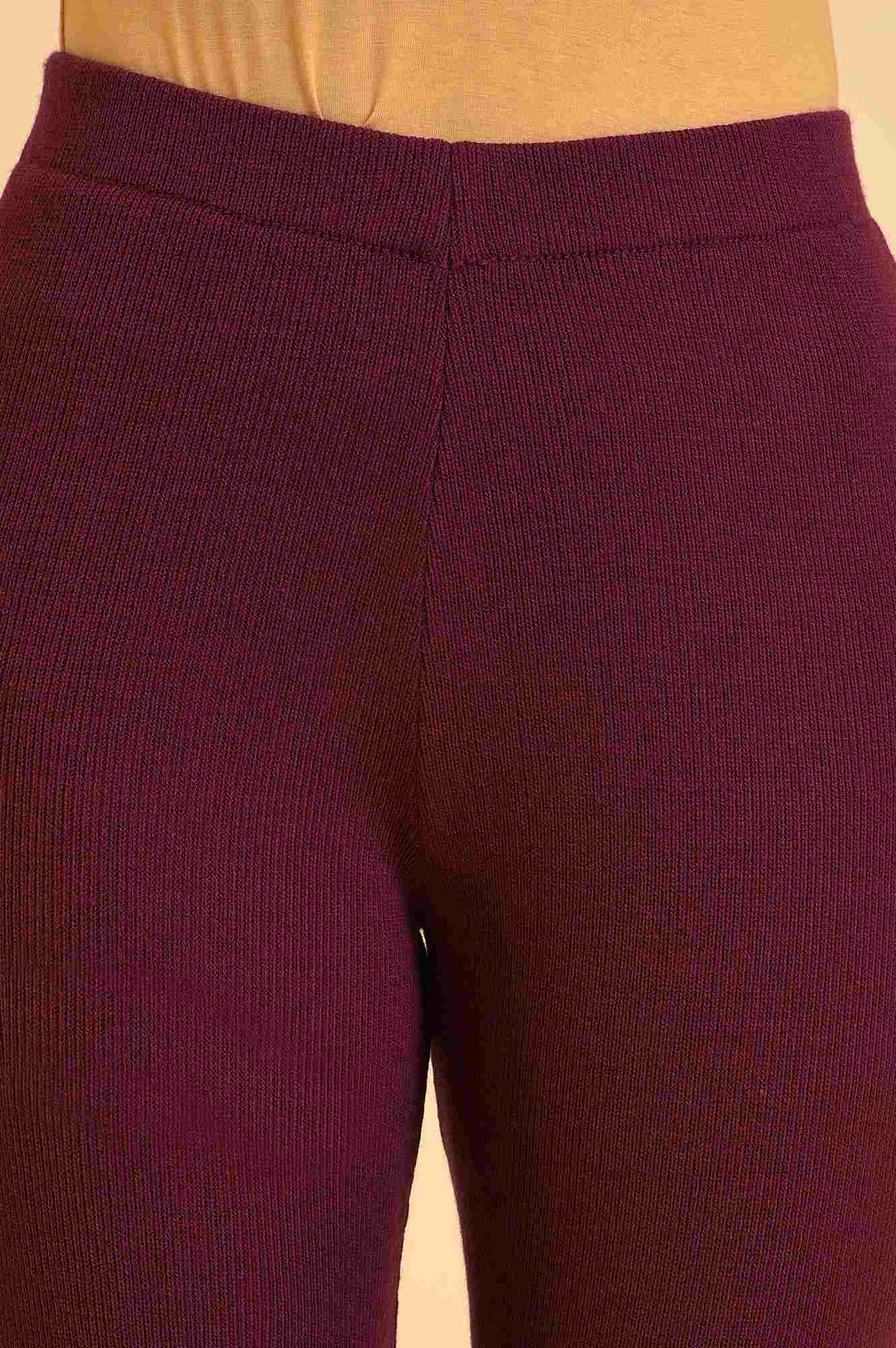 Purple Knitted Tights