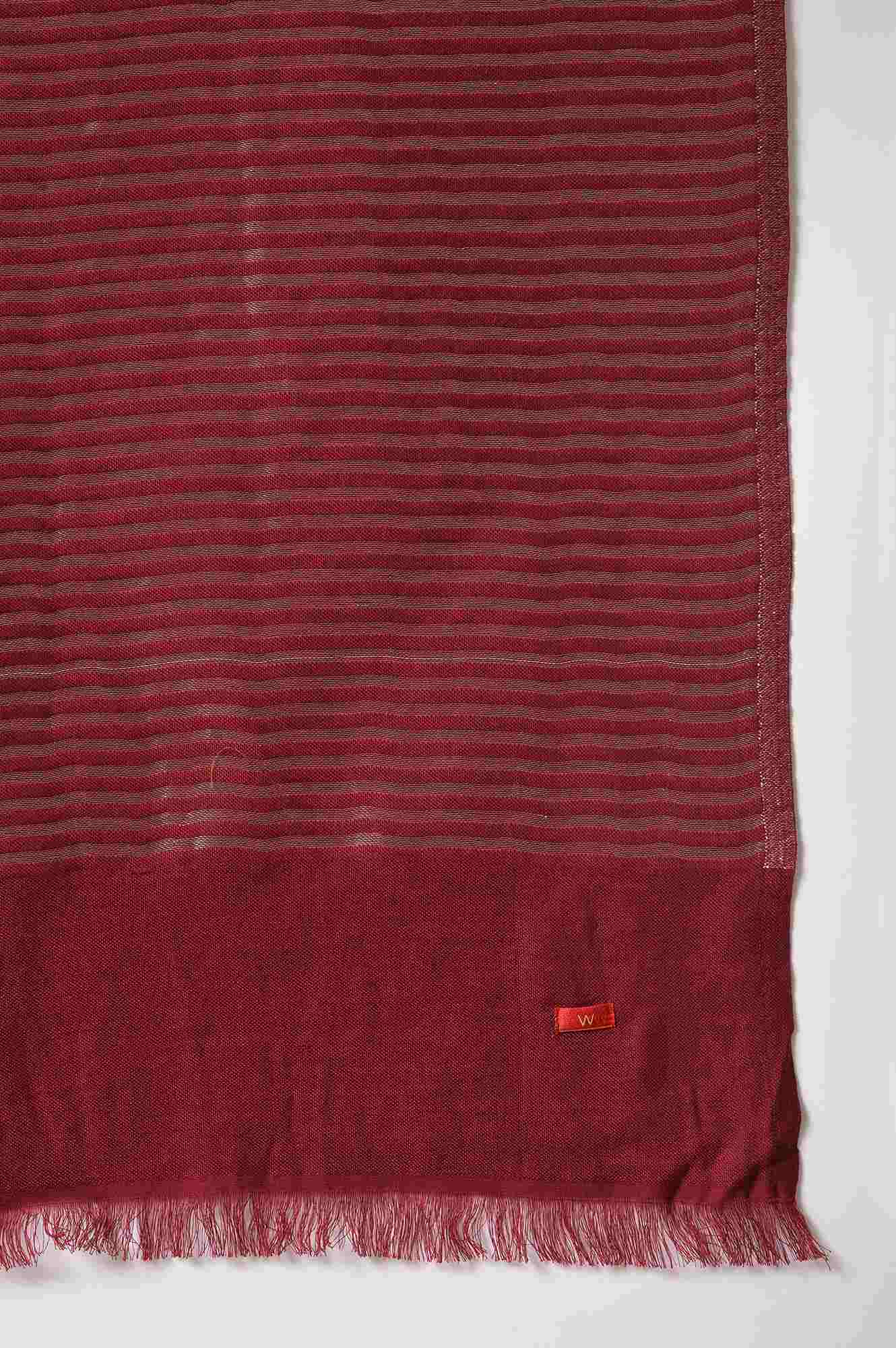 Red Stripes Festive Shawl