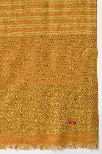 Gold Acrylic Winter Women Shawl